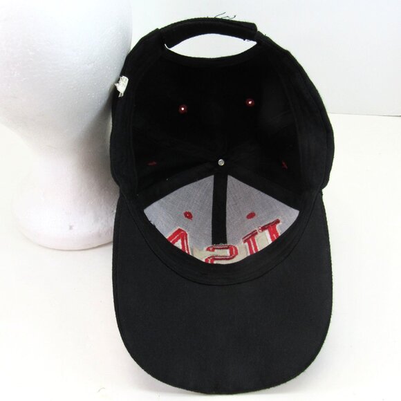 USA Embroidered Logo with Embroidered Flag Men's Black Adj Strap Back Cap Hat - Picture 8 of 8